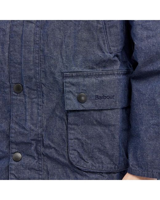Barbour Blue Heritage + Denim Bedale Casual Jacket for men