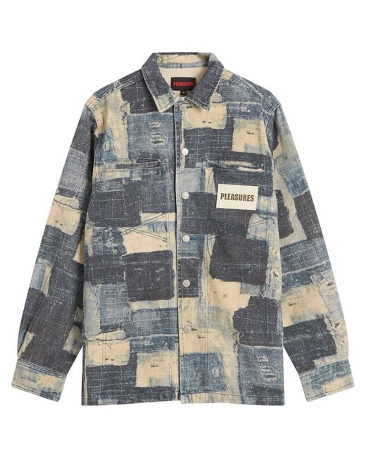 Pleasures Blue Boro Work Jacket for men