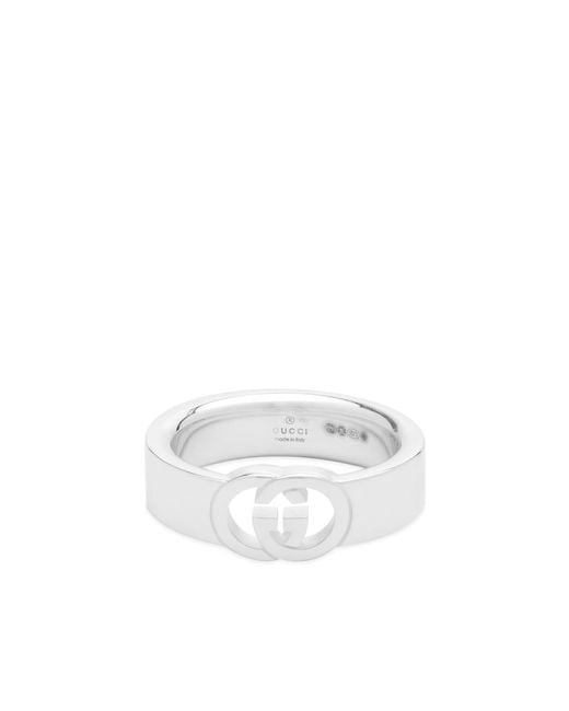 Gucci White Interlocking G Ring