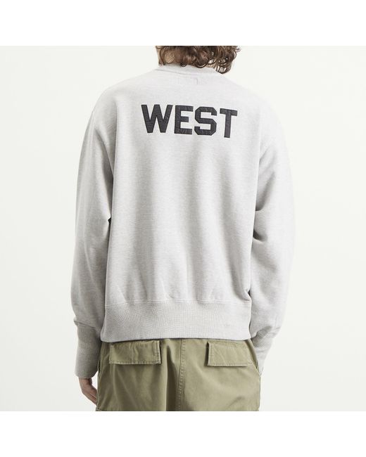Unlikely Dry Goods Gray "West" Crew Sweat for men