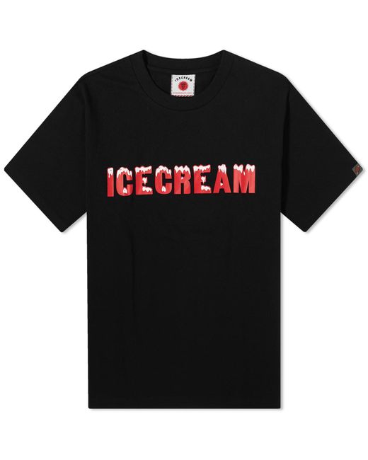 ICECREAM Black Drippy T-Shirt for men