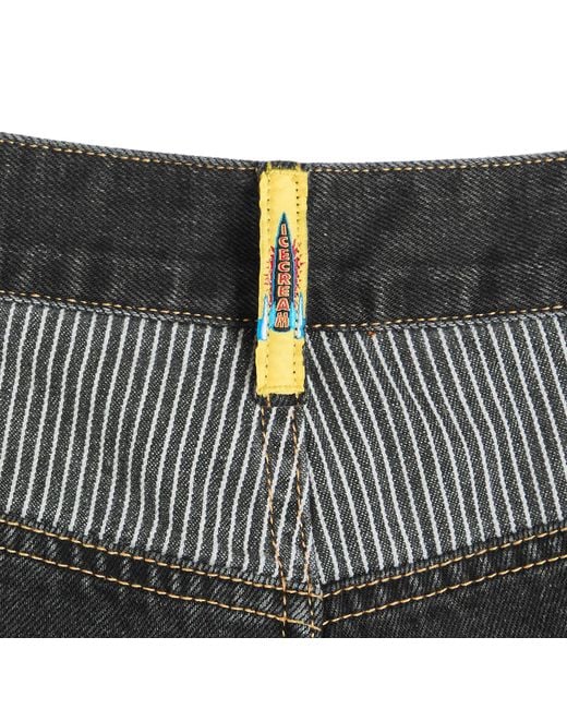 ICECREAM Gray End. X Running Dog Denim Shorts