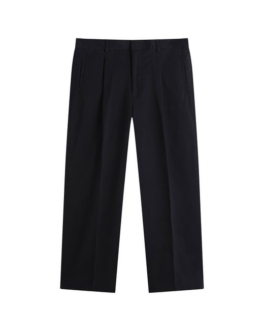 le PERE Blue Pleated Trousers for men