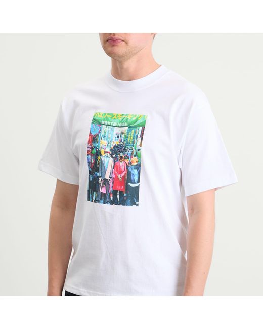 Pleasures Blue Harajuku T-Shirt for men