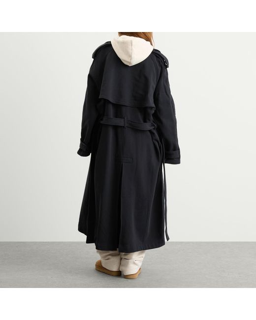 Skims Black Boyfriend Fleece Trench Coat