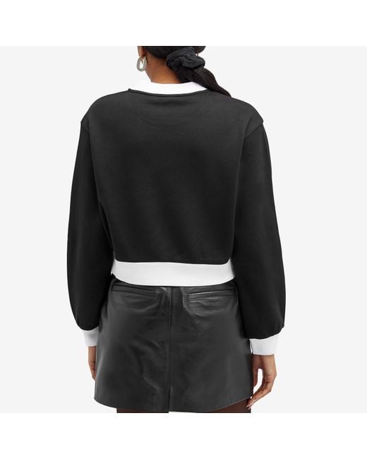 Dolce & Gabbana Black Contrast Collar & Hem Logo Sweatshirt