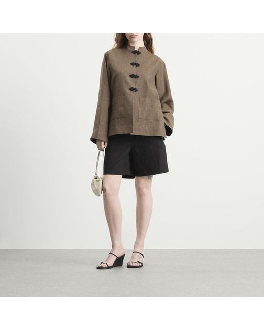 Rohe Green Rohe Mandarin Linen Jacket