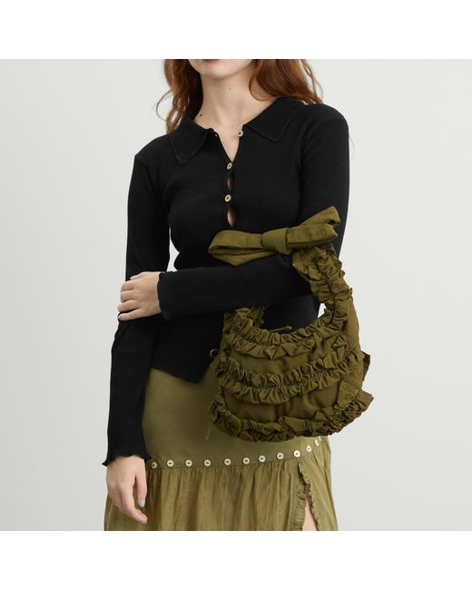 Damson Madder Green Quinn Ruffle Bag Presented By End