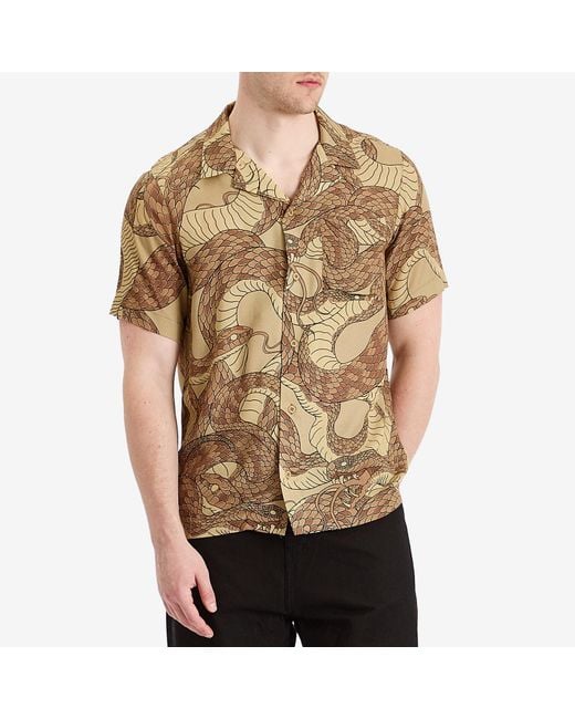 Maharishi Brown Snakeskin Vacation Shirt for men