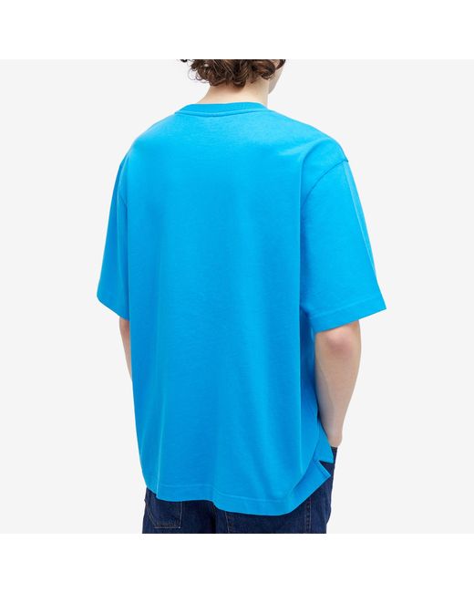 Maison Kitsuné Blue Go Faster T-Shirt for men
