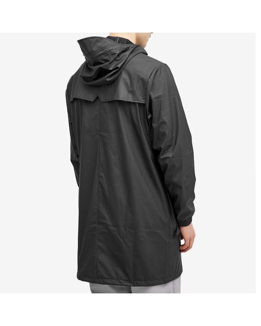 Rains Gray Long Cargo Jacket for men