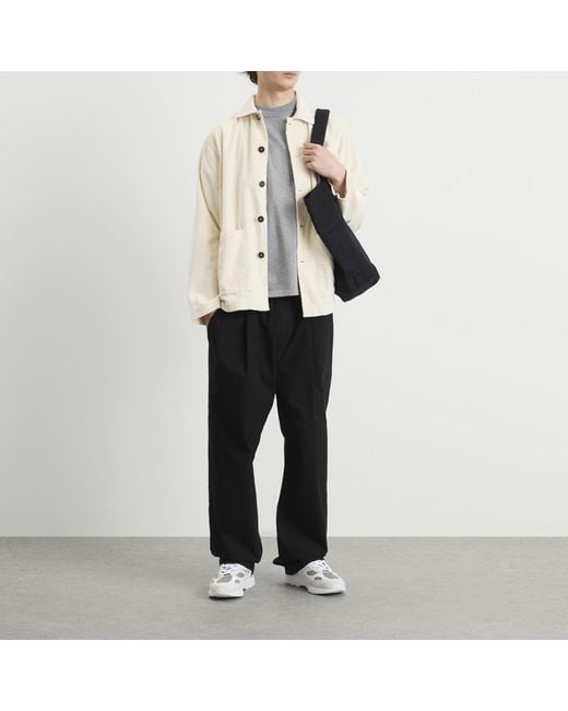 Folk Black Drawcord Loose Trouser for men