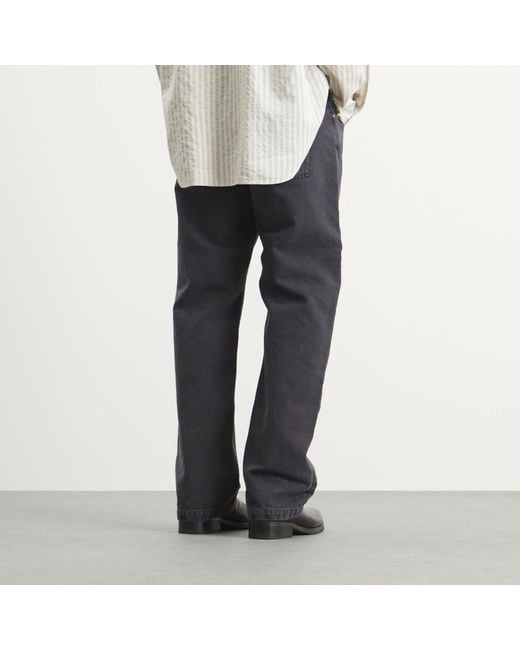mfpen Gray Washed Canvas Modified Jeans for men