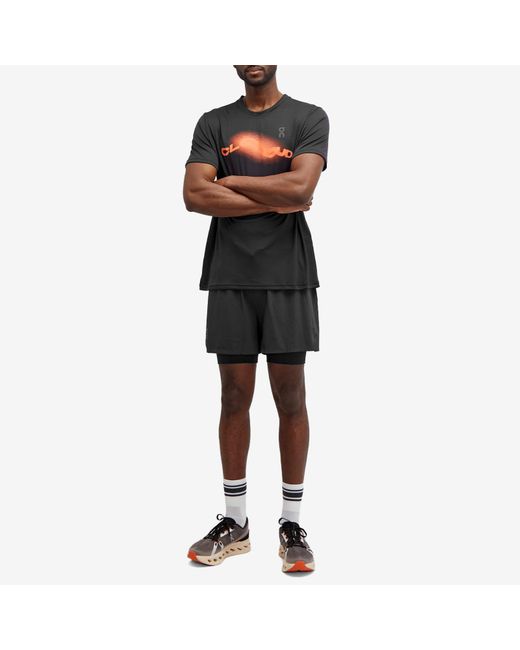 On Shoes Black Pace Shorts for men