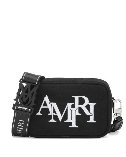 Amiri Black Staggered Camera Bag for men