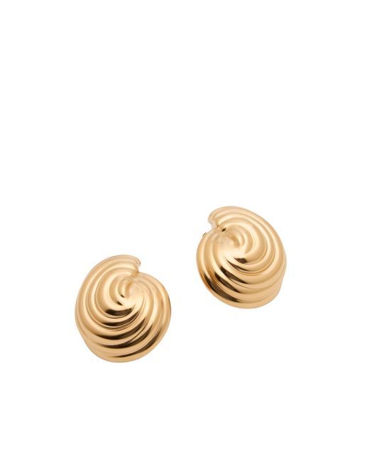 Missoma Metallic Shell Dome Oversized Stud Earrings