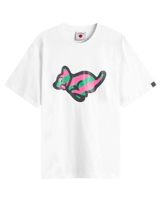 ICECREAM White Running Puppy T-Shirt for men