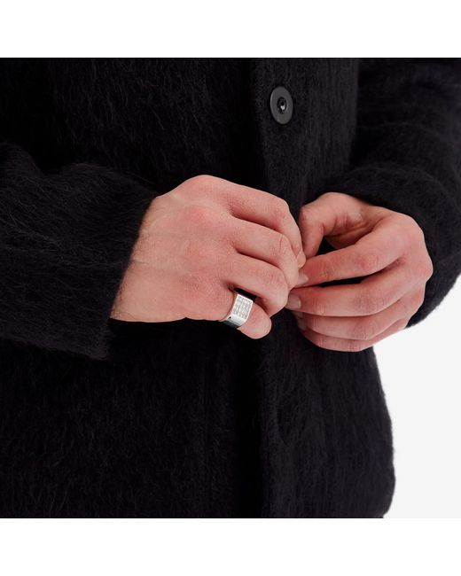 Hatton Labs White Craquelure Ring for men