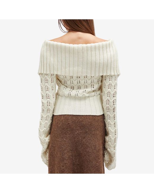 Holzweiler White Knitted Cardigan