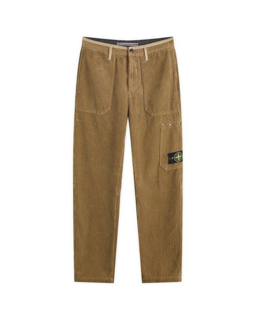 Stone Island Natural Pocket Corduroy Trousers for men