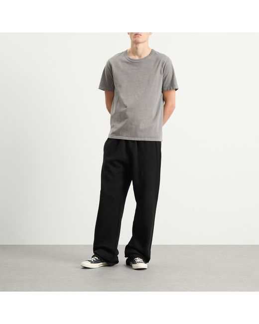 Les Tien Gray Heavyweight Binded Neck T-Shirt for men