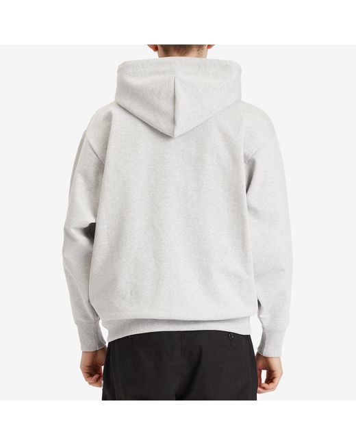 (w)taps White Wut Embroidered Hoodie for men
