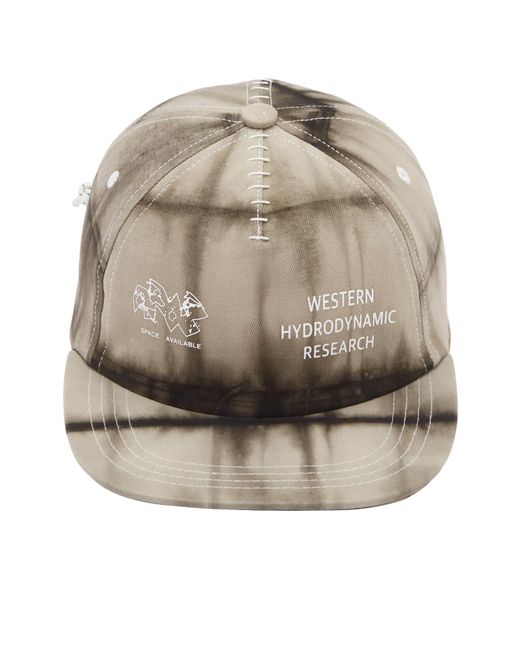 Space Available Brown X Western Hydrodynamic Research Crew Cap for men