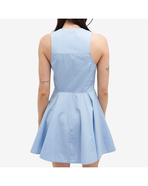 AMI Blue Hidden Tab Mini Dress