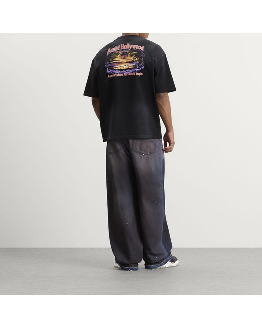 Amiri Black Sunny Place Skate T-Shirt for men