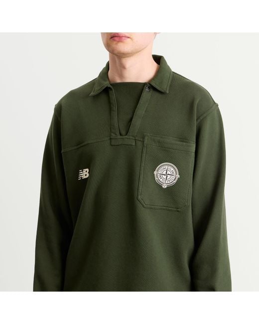 Stone Island Green X New Balance Polo for men