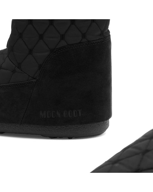 Moon Boot Black Icon Low Quilted Boots