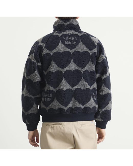 Human Made Blue Heart Fleece Jacket for men