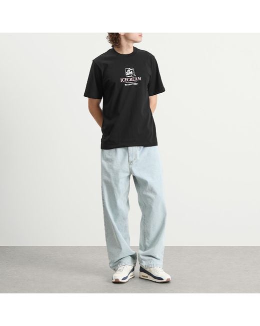 ICECREAM Black Serve It Best T-Shirt for men