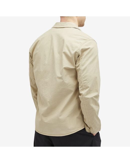 Stone Island Natural Supima Cotton Twill Stretch-Tc Button Shirt Jacket for men