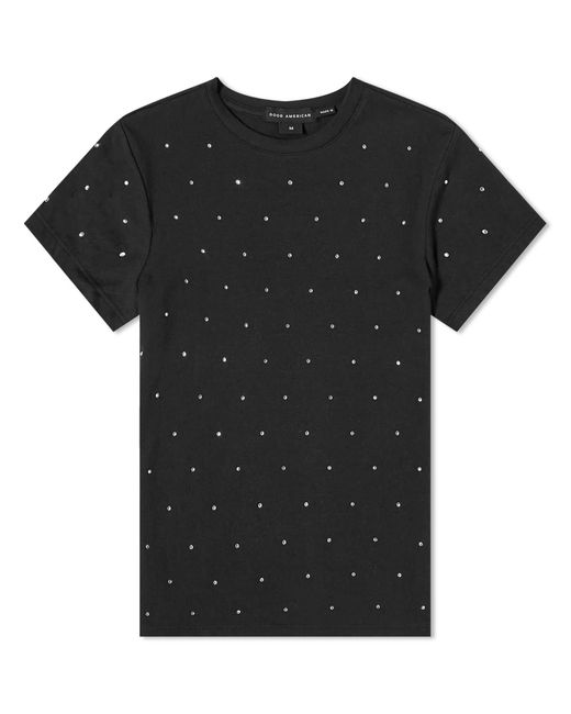 GOOD AMERICAN Black Crystal Baby T-Shirt