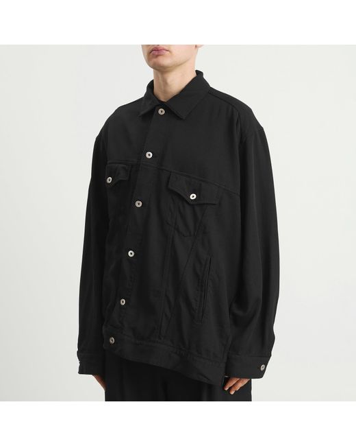 Comme des Garçons Black Asymetric Denim Jacket for men