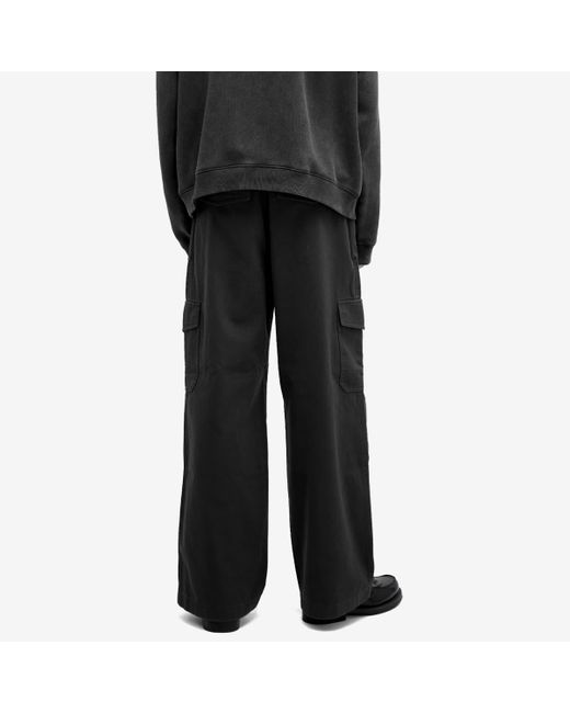 Acne Black Patsony Twill Cargo Trousers for men