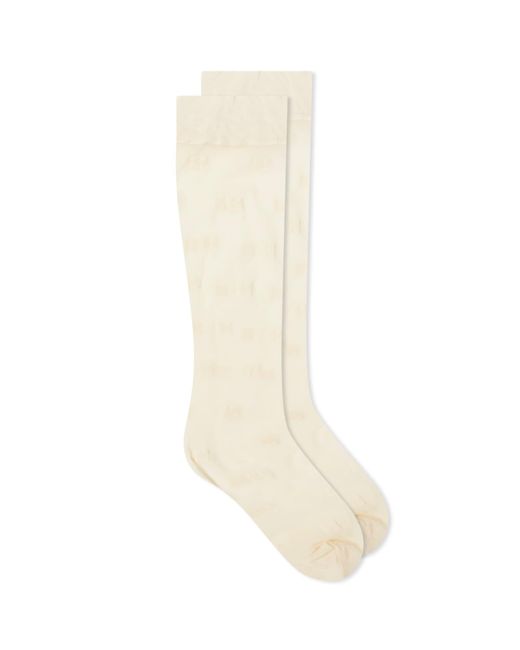 Ganni Natural Butterfly Lace Socks