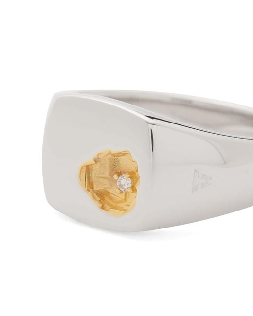Tom Wood White Mined Ring Small