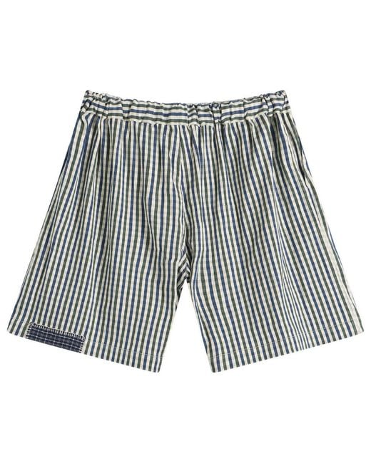 STORY mfg. Blue Check Bridge Shorts
