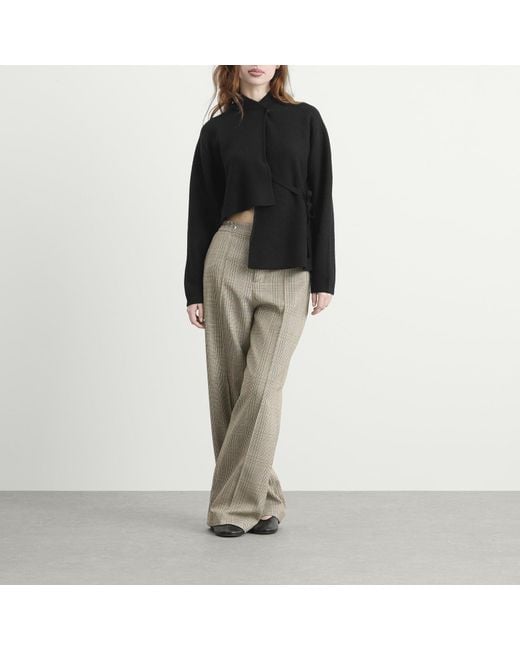 Stel Black Asymmetric Wrap Cardigan