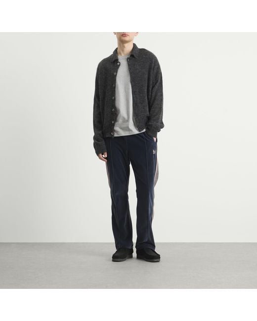 Needles Blue Velour Track Pants for men