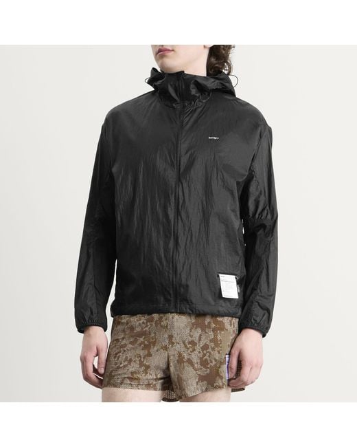 Satisfy Black Pertex Diamond Fuse Windbreaker for men