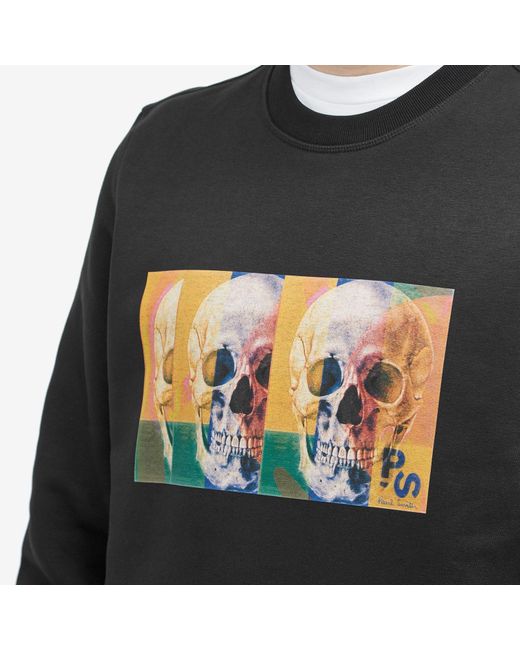 Paul Smith Gray Skull Square Sweatshirt for men