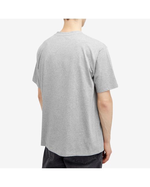 Balmain Gray Paris Logo T-Shirt for men