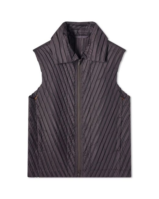 Homme Plissé Issey Miyake Blue Pleated Gilet for men