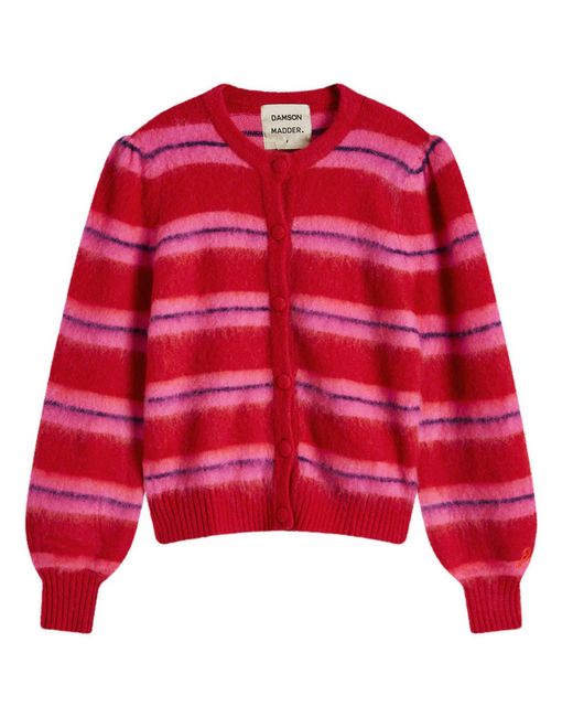Damson Madder Red Cece Stripe Cardigan