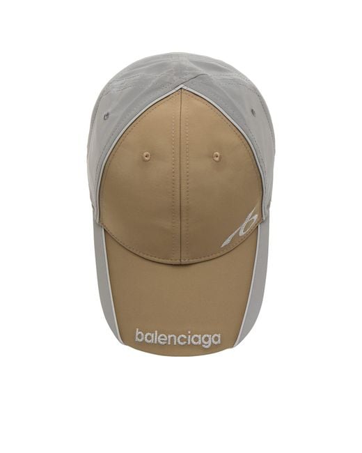 Balenciaga Brown Logo Reflective Cap for men