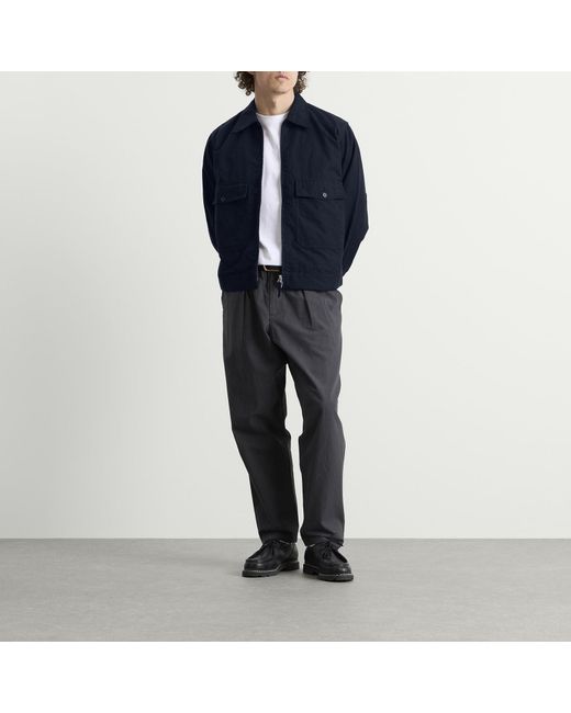 Universal Works Blue Linen Slub Weave S130 Jacket for men