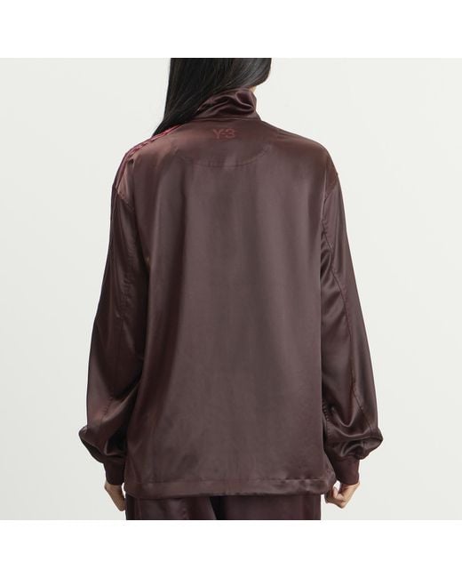 Y-3 Brown Satin Track Jacket